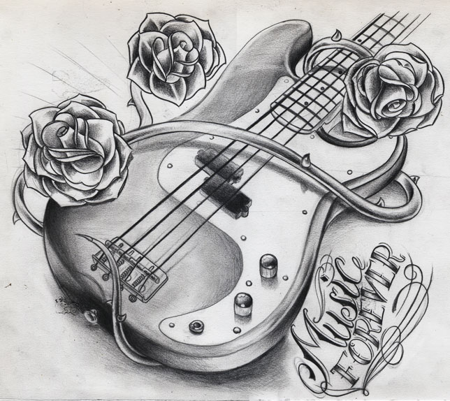 WillemXSM drawings tattoos And guitars