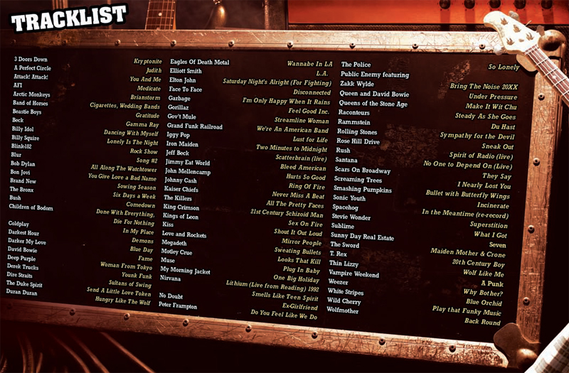 guitar hero 3 dlc song list